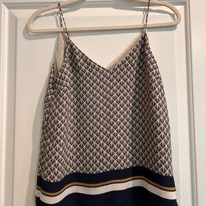 H&M Blue and Tan Sleeveless Camisole